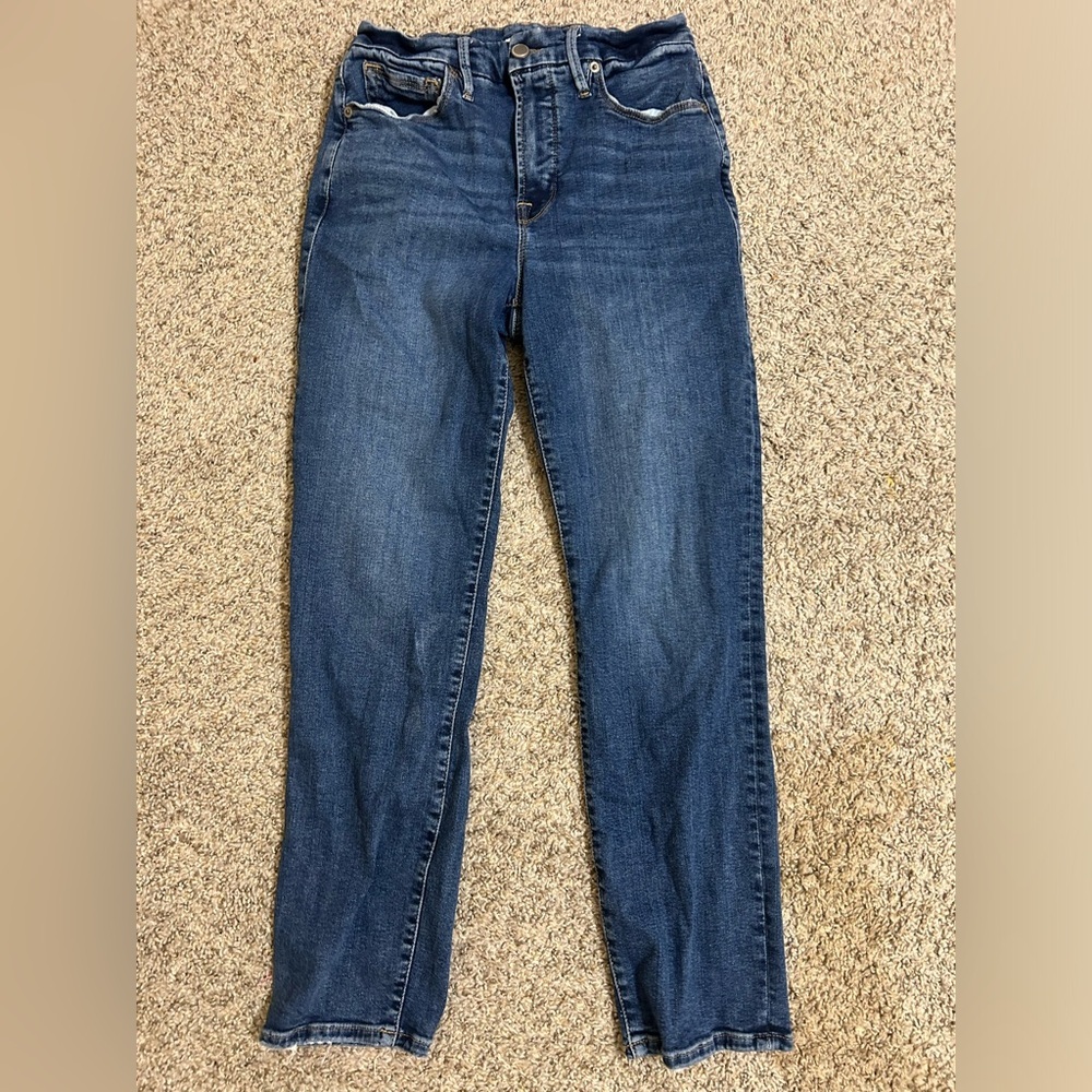 Good American Blue Wash Jeans Women's Size 6/28 Cotton Blend Minimalist Casual - Picture 1 of 7